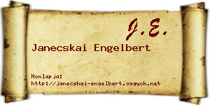 Janecskai Engelbert névjegykártya